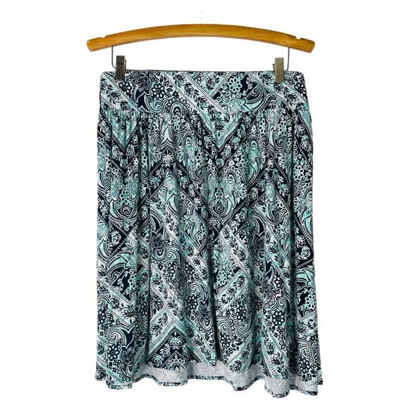 Lane Bryant blue white floral stretchy flouncy skirt 22/24 - Picture 1 of 6